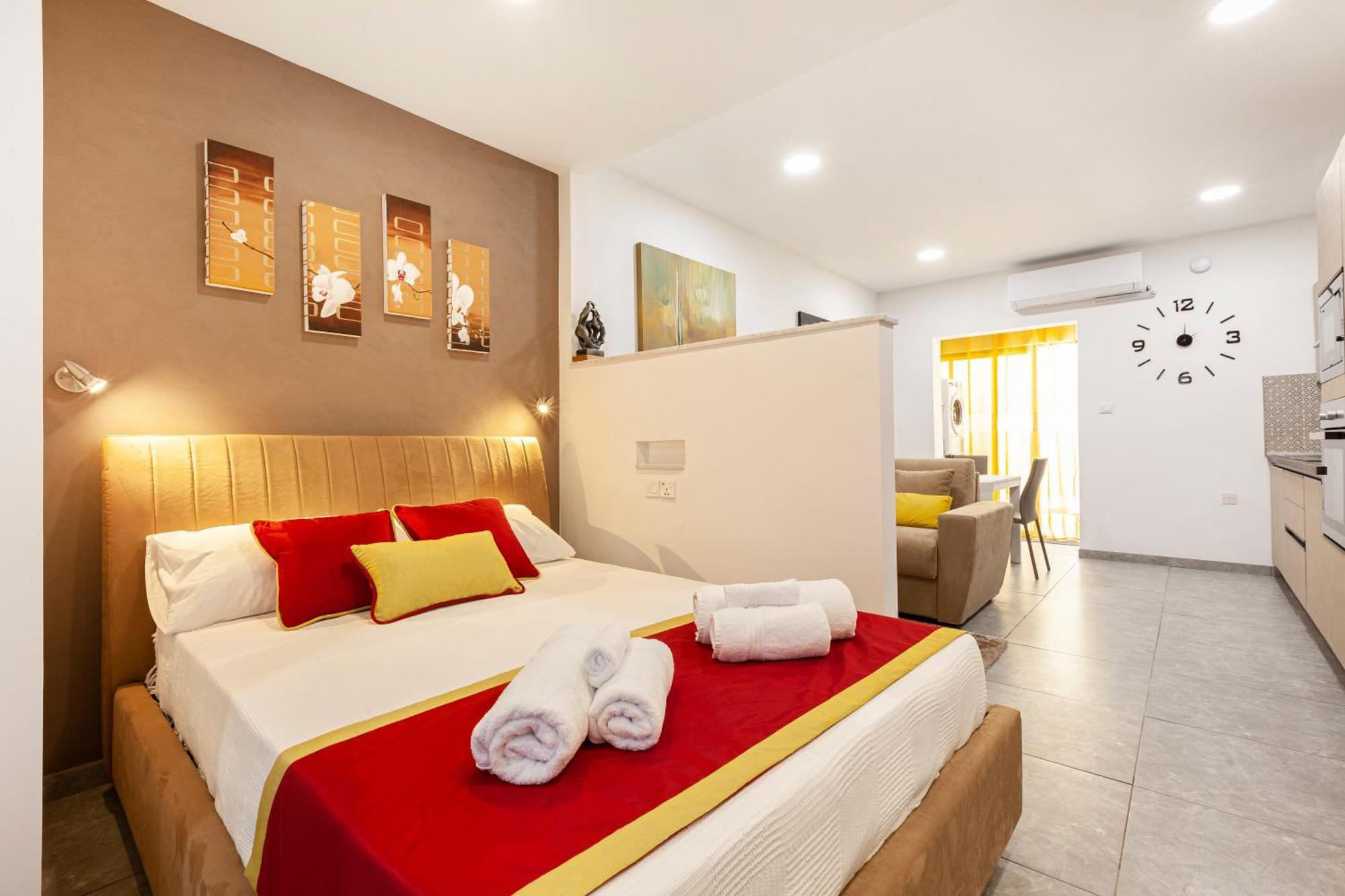 Modern & Lovely Studio - Prime Location سانت جوليان المظهر الخارجي الصورة